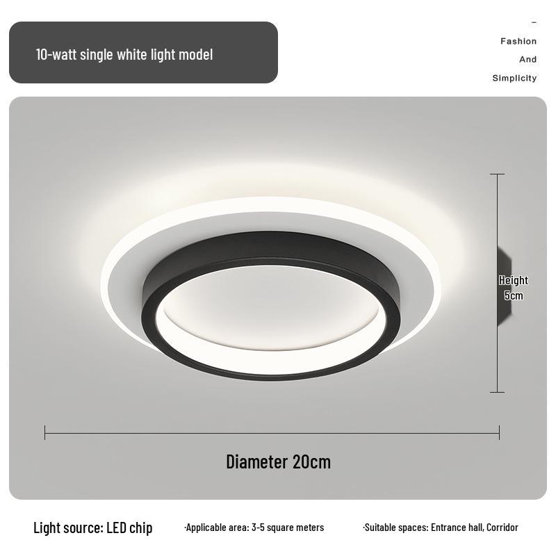 Nordic Minimalist Ceiling Light for Corridors, Entrances, Balconies, and Cloakrooms - Black & White Design.
Nordic Minimalist Ceiling Light for Corridors, Entrances, Balconies, and Cloakrooms - Black & White Design.