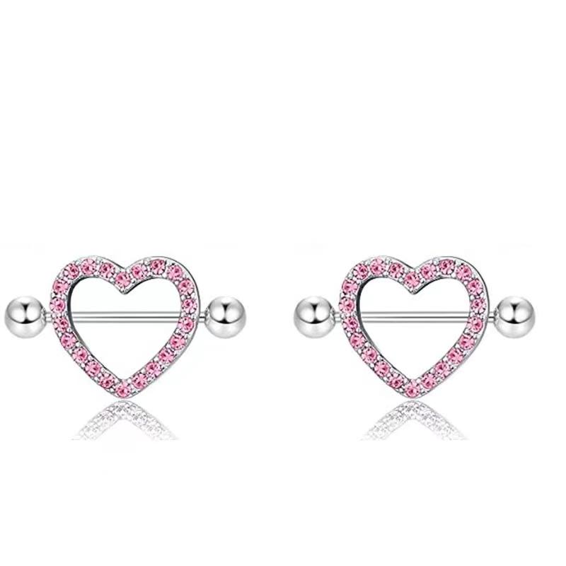 2 шт. 14G Кольца для сосков в форме сердца со стразами, щиток-крышка, стальная штанга для женщин, пирсинг груди, тела, циркон
2 шт. 14G Кольца для сосков в форме сердца со стразами, щиток-крышка, стальная штанга для женщин, пирсинг груди, тела, циркон