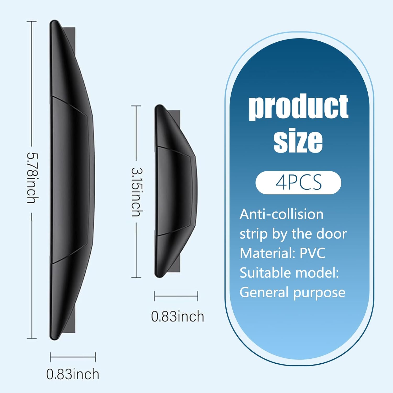4 PCS Car 5.78 x 0.83 + 3.15 x 0.83 Front Rear Side Door Edge PVC Hollow Design Buffer Potection Anti-Collision Strip, Embedded + Self-Adhesive
4 PCS Car 5.78 x 0.83 + 3.15 x 0.83 Front Rear Side Door Edge PVC Hollow Design Buffer Potection Anti-Collision Strip, Embedded + Self-Adhesive