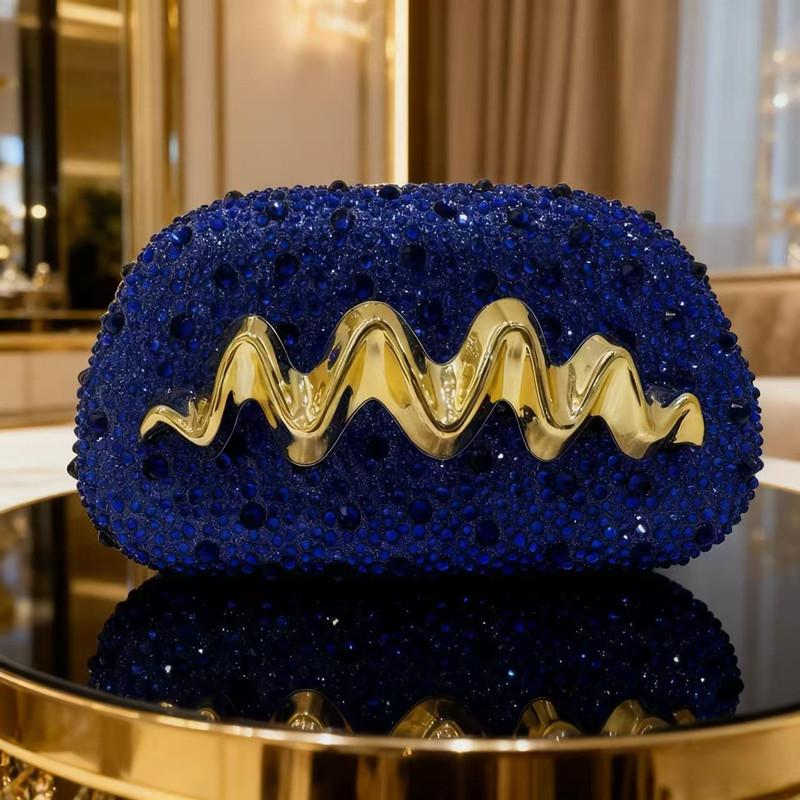 2025 Luxury Full Diamonds Wave Handle Bride Evening Clutch Bag Brand Women s Banquet Box Handbag New Fashion Cross Body Bag синий
2025 Luxury Full Diamonds Wave Handle Bride Evening Clutch Bag Brand Women s Banquet Box Handbag New Fashion Cross Body Bag синий