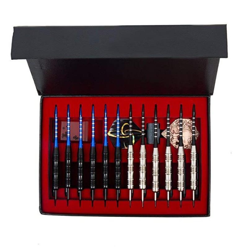 12 Pack Set Darts Metal Tip Professional Metal Darts with Nonslip Iron Barrel Aluminum Dart Shafts and Flights
12 Pack Set Darts Metal Tip Professional Metal Darts with Nonslip Iron Barrel Aluminum Dart Shafts and Flights