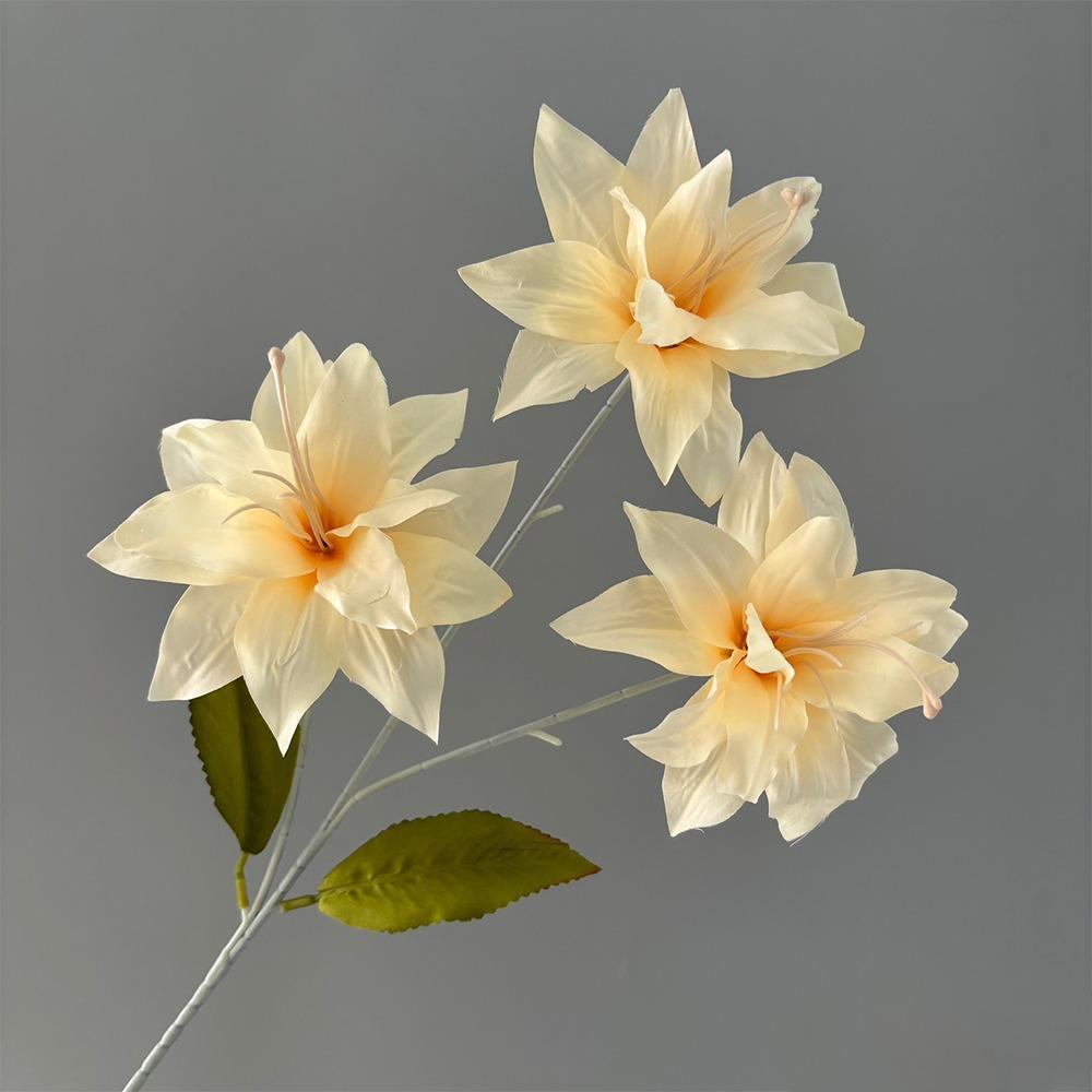 3 Heads Artificial Flower Branch Realistic Real Touch Lilium Brownii Flower Handmade Green Plants Simulation Flowers світло-жовтого кольору
3 Heads Artificial Flower Branch Realistic Real Touch Lilium Brownii Flower Handmade Green Plants Simulation Flowers світло-жовтого кольору