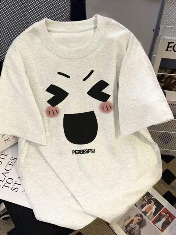 Korean-Style Plus Size White-Gray Cotton Women s T-Shirt - Short Sleeve, Loose Fit, Versatile College Style Summer Top S
Korean-Style Plus Size White-Gray Cotton Women s T-Shirt - Short Sleeve, Loose Fit, Versatile College Style Summer Top S