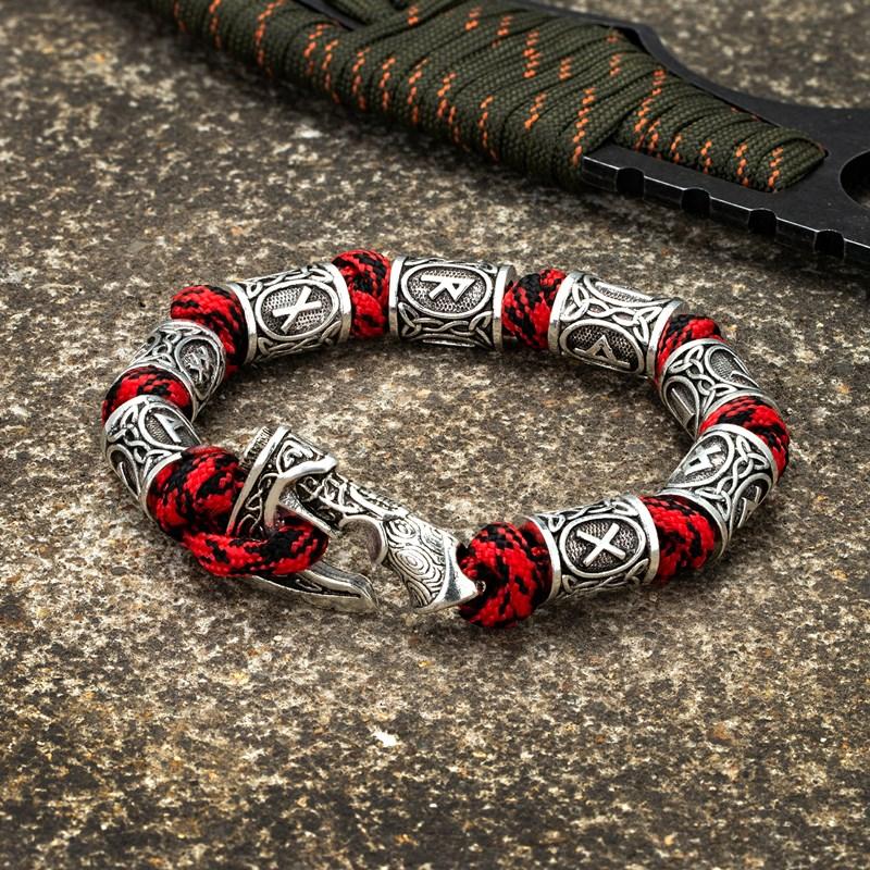 Men Viking Celtic Rune Beads Axe Bracelet Odin Symbol Scandinavian Metal Lanyard Handmade Woven Paracord Norse Amulet Jewelry 23cm
Men Viking Celtic Rune Beads Axe Bracelet Odin Symbol Scandinavian Metal Lanyard Handmade Woven Paracord Norse Amulet Jewelry 23cm