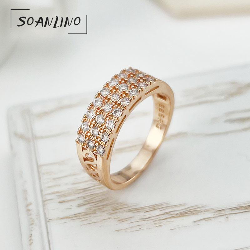 SOANLINO Изысканное модное кольцо из розового золота с цирконом
SOANLINO Изысканное модное кольцо из розового золота с цирконом