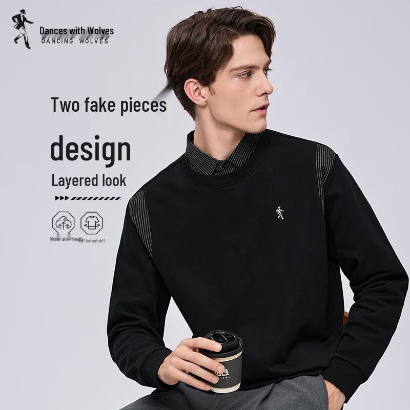 Men s Fake Two-Piece Striped Shirt Collar Pullover Sweatshirt XL
Men s Fake Two-Piece Striped Shirt Collar Pullover Sweatshirt XL