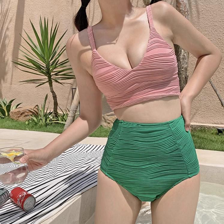Sweet Girl High-End Wavy Fabric Colorblock Two-Piece Swimsuit: High Waist Tummy Control Women s Swimwear Large рожевий
Sweet Girl High-End Wavy Fabric Colorblock Two-Piece Swimsuit: High Waist Tummy Control Women s Swimwear Large рожевий