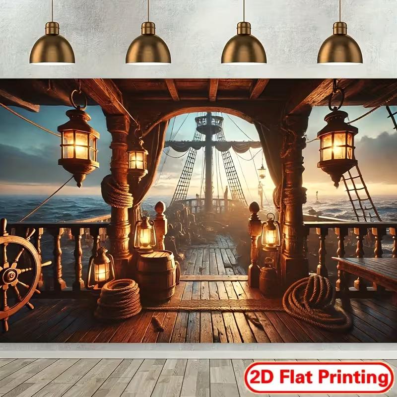 2D Ocean Pirate Ship Deck Backdrop for Baby Shower & Kids Birthday Party Decoration 47.2x31.5inch/120*80cm
2D Ocean Pirate Ship Deck Backdrop for Baby Shower & Kids Birthday Party Decoration 47.2x31.5inch/120*80cm