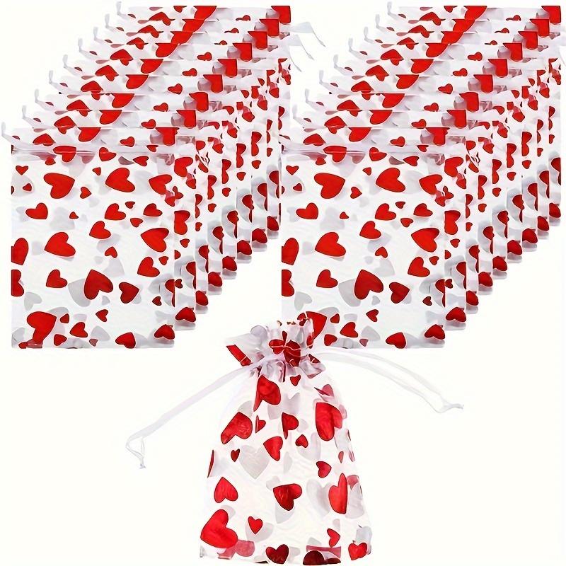 50pcs Valentine s Day Organza Drawstring Bags - Red & White Heart Pattern, Perfect for Jewelry, Wedding Favors & Party Gifts pack of 50
50pcs Valentine s Day Organza Drawstring Bags - Red & White Heart Pattern, Perfect for Jewelry, Wedding Favors & Party Gifts pack of 50