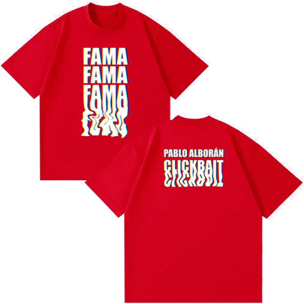 Singer Pablo Alborán Fama Fama Fama 2026 Print T Shirt Men Women Fashion Tshirts Shortsleeved Loose Casual TShirts Streetwear S
Singer Pablo Alborán Fama Fama Fama 2026 Print T Shirt Men Women Fashion Tshirts Shortsleeved Loose Casual TShirts Streetwear S