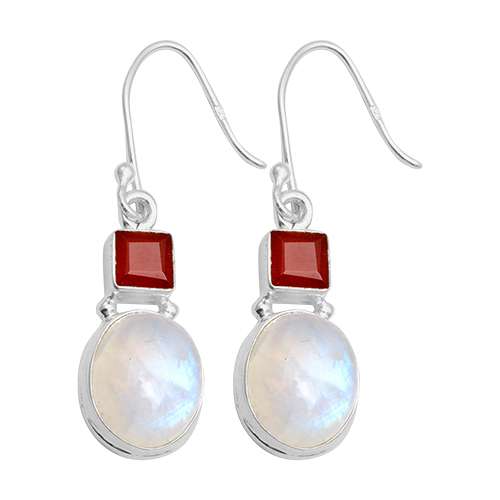 Rainbow Moonstone, Carnelian Gemstone Earrings Solid 925 Sterling Silver Handmade Earrings Jewelry Gift For Women And Girls E-2863
Rainbow Moonstone, Carnelian Gemstone Earrings Solid 925 Sterling Silver Handmade Earrings Jewelry Gift For Women And Girls E-2863