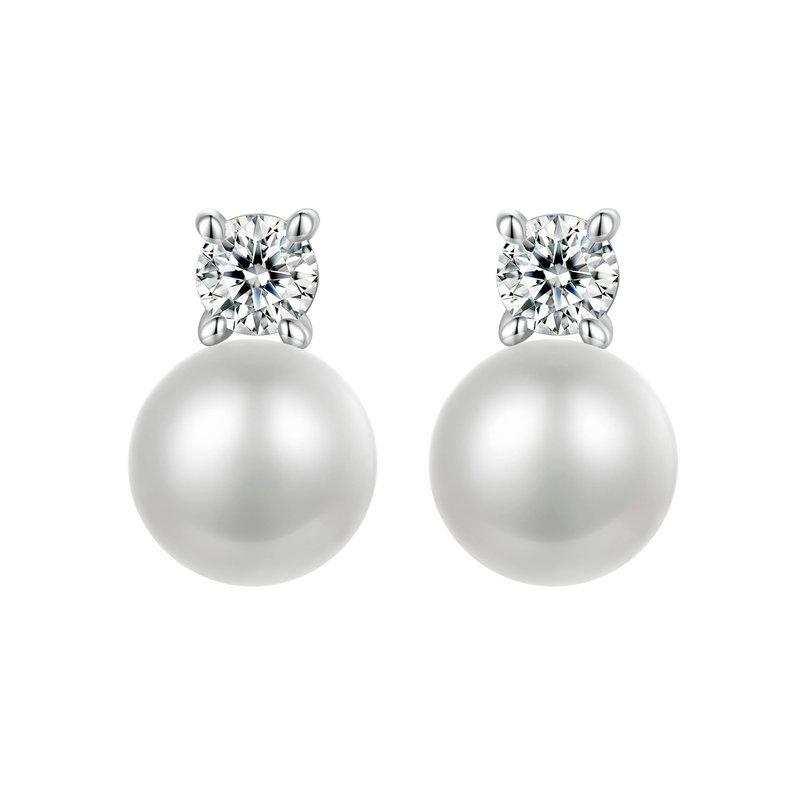 BAMOER Moissanite 925 Silver Freshwater Pearl Stud Earrings VVS1 Lab Created Diamond Wedding Earring Elegant Women Gift
BAMOER Moissanite 925 Silver Freshwater Pearl Stud Earrings VVS1 Lab Created Diamond Wedding Earring Elegant Women Gift