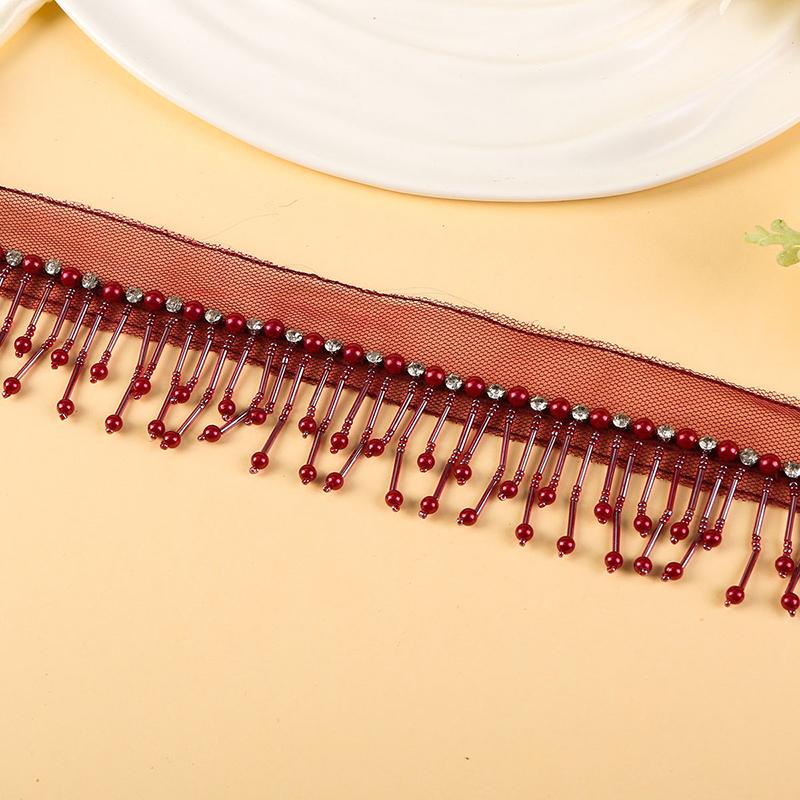 5 Yards Bead Tassel Fringe Lace Trim Rhinestones Pearl Bead Lace Yarn Lace Ribbon Dance Costume Clothes Diy Sewing Accessory 5yard
5 Yards Bead Tassel Fringe Lace Trim Rhinestones Pearl Bead Lace Yarn Lace Ribbon Dance Costume Clothes Diy Sewing Accessory 5yard