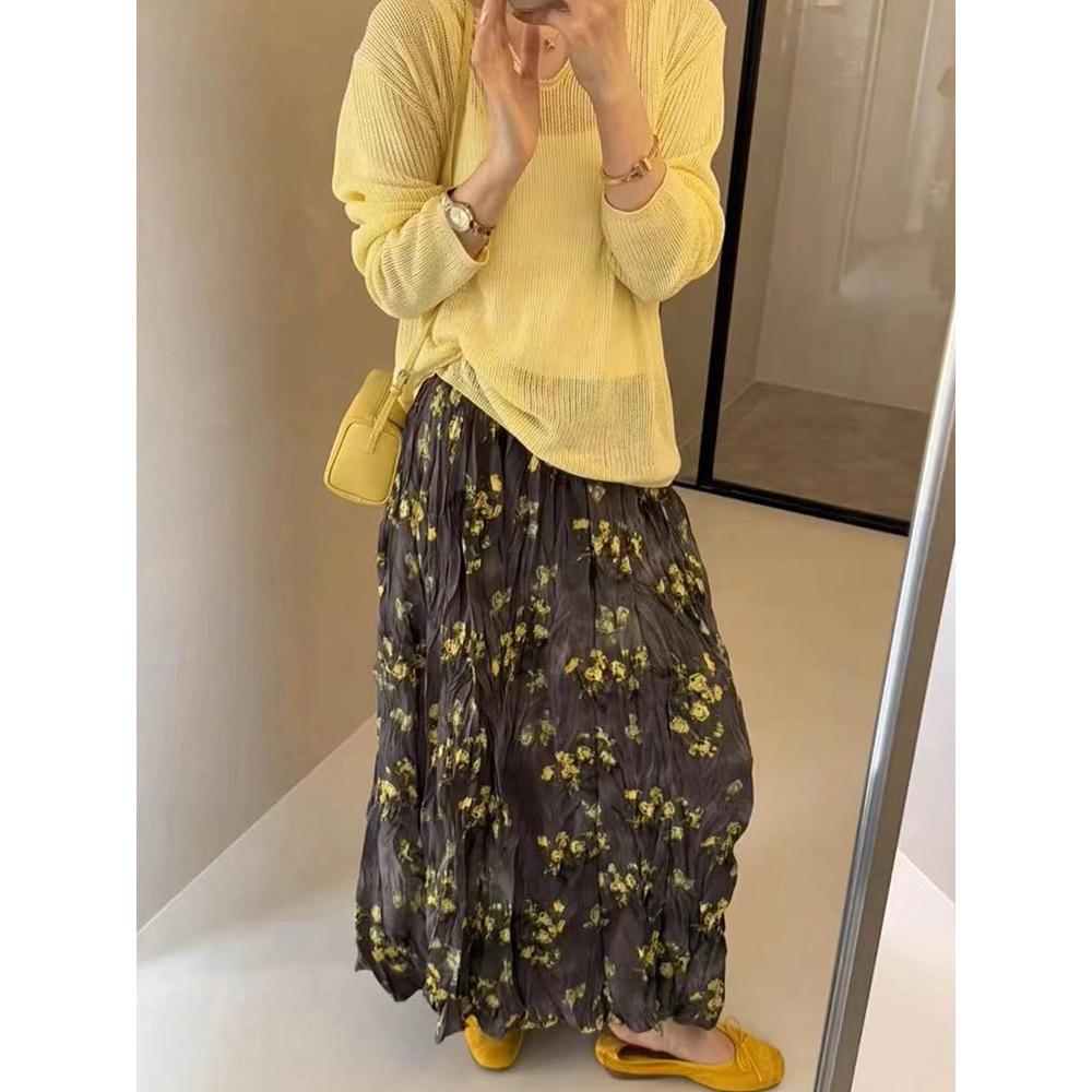Korean Style Floral High-End Midi Skirt for Petite Women - Spring/Summer 2025 Collection, Loose Fit, High Waist, Versatile Mid-Length S 85-105 lbs
Korean Style Floral High-End Midi Skirt for Petite Women - Spring/Summer 2025 Collection, Loose Fit, High Waist, Versatile Mid-Length S 85-105 lbs