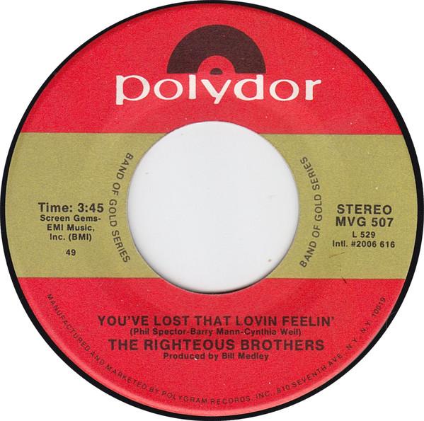 7inch Record RIGHTEOUS BROTHERS - You ve Lost That Lovin Feelin / ( MVG507 Polydor US Soul/Funk Used
7inch Record RIGHTEOUS BROTHERS - You ve Lost That Lovin Feelin / ( MVG507 Polydor US Soul/Funk Used