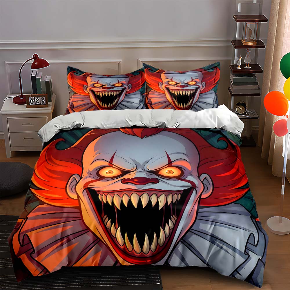 Terrifying clown face. Bedding Duvet cover sets Duvet covers Pillowcases gifts (1 * Duvet Cover 2 * Pillowcases, without duvet insert) 135x200cm
Terrifying clown face. Bedding Duvet cover sets Duvet covers Pillowcases gifts (1 * Duvet Cover 2 * Pillowcases, without duvet insert) 135x200cm