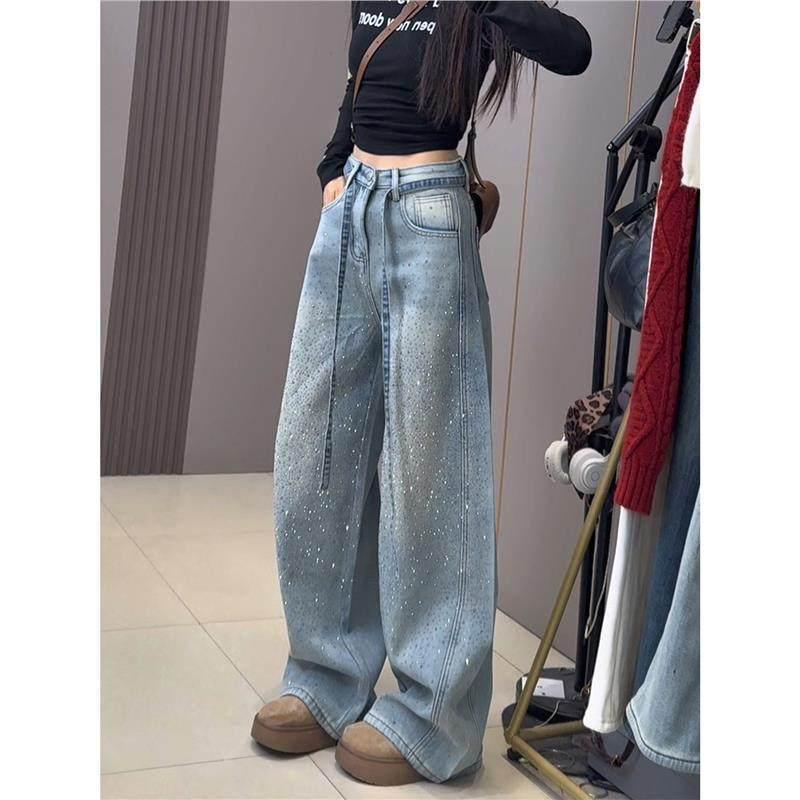 Women s Rhinestone Star High Waist Wide Leg Denim Pants XS (Recommended for 78-88 jin)
Women s Rhinestone Star High Waist Wide Leg Denim Pants XS (Recommended for 78-88 jin)