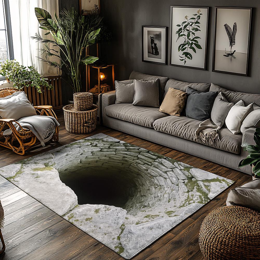 Optical Illusion Well Rug, Deep Pit Design Carpet for Lounge, Plush Non-Slip Mat with Realistic 3D Effect 50x80cm
Optical Illusion Well Rug, Deep Pit Design Carpet for Lounge, Plush Non-Slip Mat with Realistic 3D Effect 50x80cm