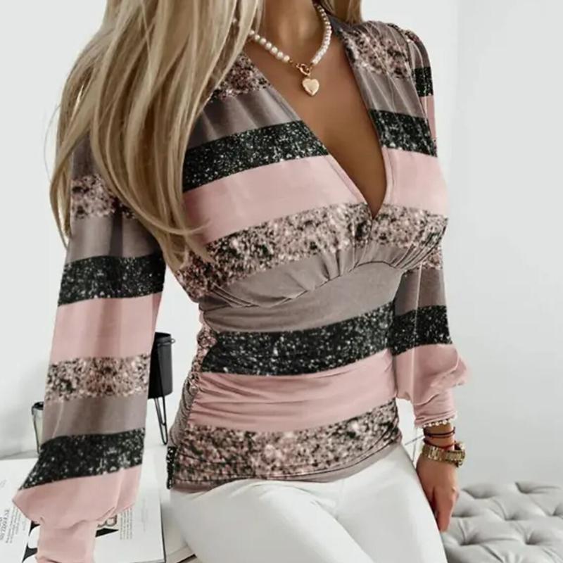 Женская осенняя рубашка с длинными рукавами и V-образным вырезом с принтом XXL розовый
Женская осенняя рубашка с длинными рукавами и V-образным вырезом с принтом XXL розовый