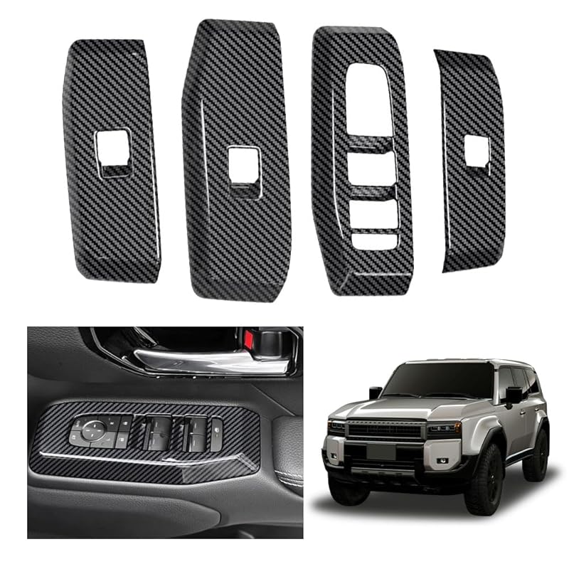 Land Cruiser Prado LC250 Аксессуары для интерьера, крышка переключателя стеклоподъемника, декоративная отделка из АБС-пластика, прочная, простая в установке, электростеклоподъемник для переключателя (углеродные волокна)
Land Cruiser Prado LC250 Аксессуары для интерьера, крышка переключателя стеклоподъемника, декоративная отделка из АБС-пластика, прочная, простая в установке, электростеклоподъемник для переключателя (углеродные волокна)