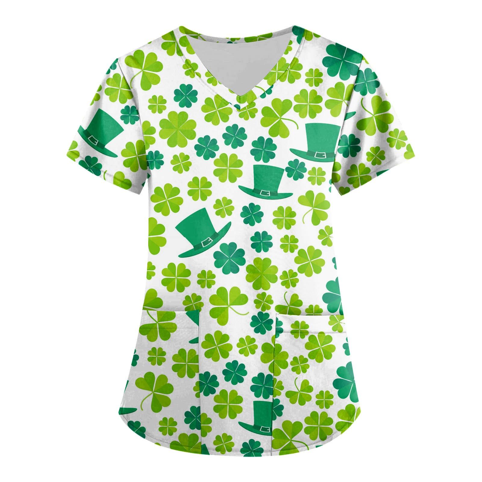Женская модная рабочая одежда с v-образным вырезом, короткими рукавами и карманами St. Топы с принтом ко Дню Святого Патрика XXXXL
Женская модная рабочая одежда с v-образным вырезом, короткими рукавами и карманами St. Топы с принтом ко Дню Святого Патрика XXXXL