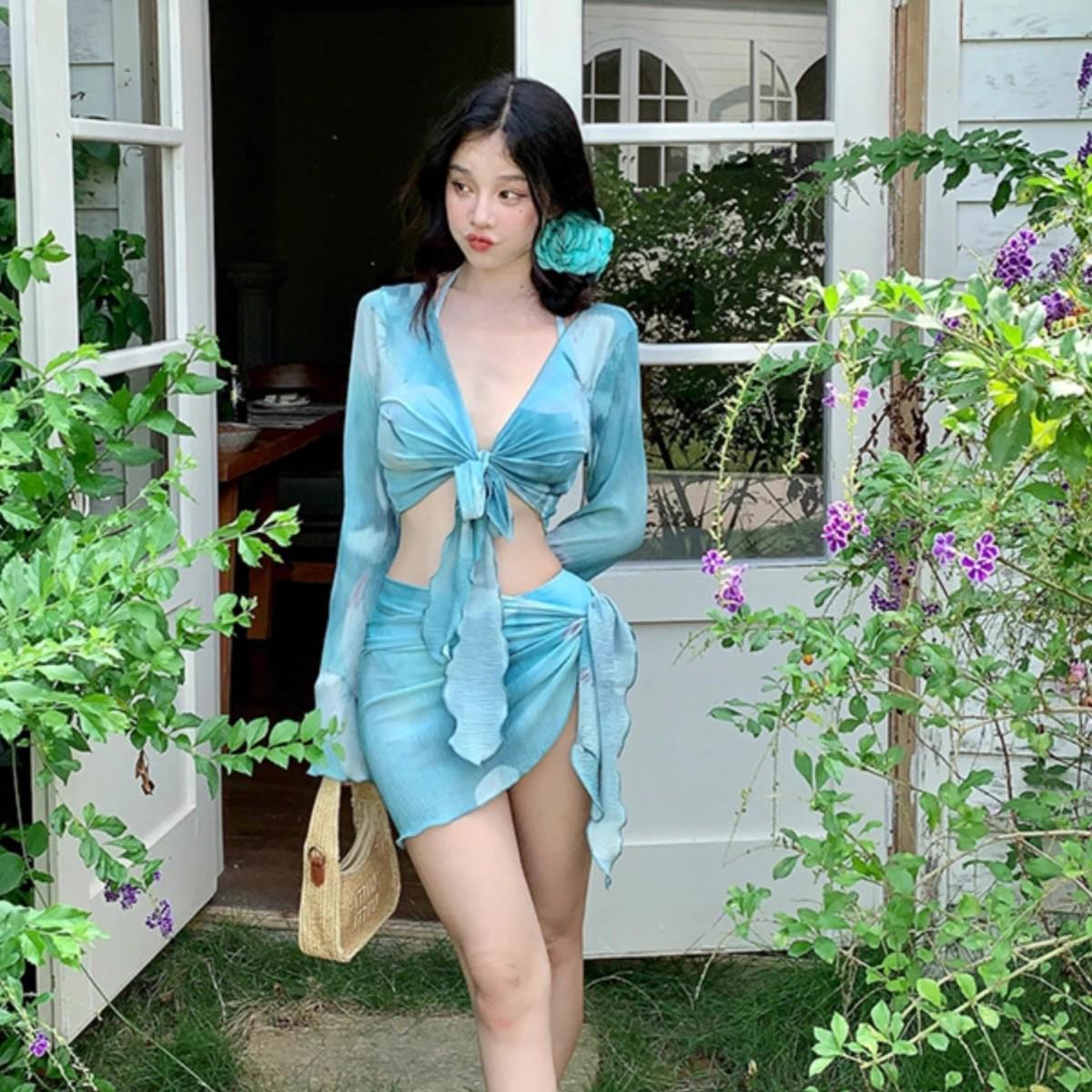 2025 Sexy Three-Piece Bikini Set: Pure Desire Style for Small Bust – Perfect for Seaside & Hot Spring Holidays Medium синій
2025 Sexy Three-Piece Bikini Set: Pure Desire Style for Small Bust – Perfect for Seaside & Hot Spring Holidays Medium синій
