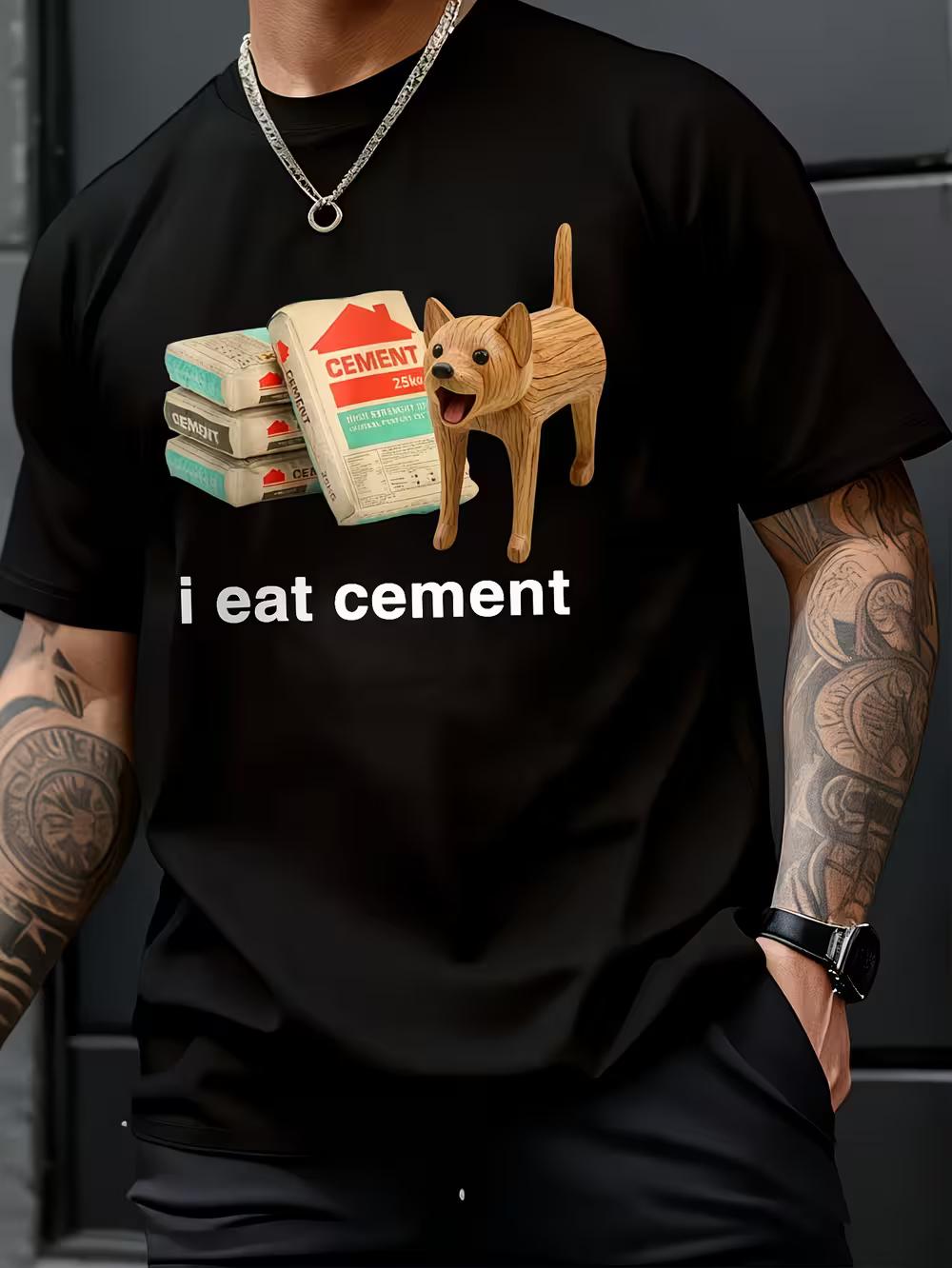 Men s I Eat Cement Curse Humor T-Shirt with Cat - Funny Swearing Design XL
Men s I Eat Cement Curse Humor T-Shirt with Cat - Funny Swearing Design XL