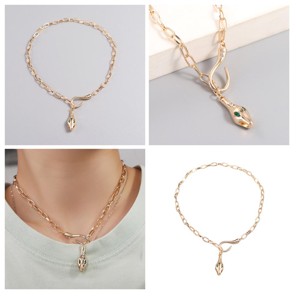 Personalized Metal Choker Necklace Fashion Clavicle Chain Necklace Snake Shaped Necklace Women золотий
Personalized Metal Choker Necklace Fashion Clavicle Chain Necklace Snake Shaped Necklace Women золотий