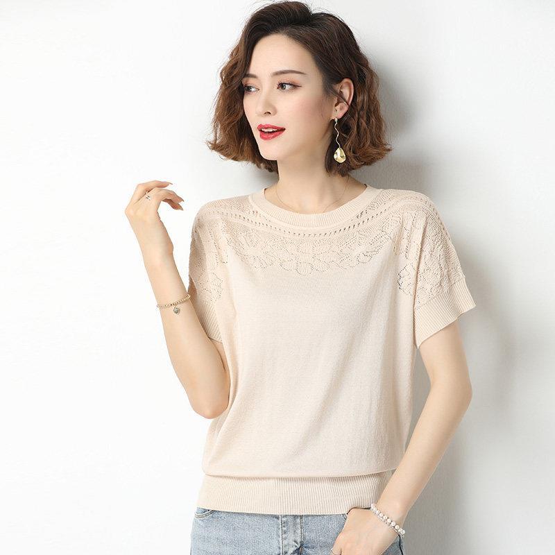Women s Ice Silk Knitted Short Sleeved T-shirt Summer New Design Niche Base Shirt Versatile Top 3XL бежевий
Women s Ice Silk Knitted Short Sleeved T-shirt Summer New Design Niche Base Shirt Versatile Top 3XL бежевий