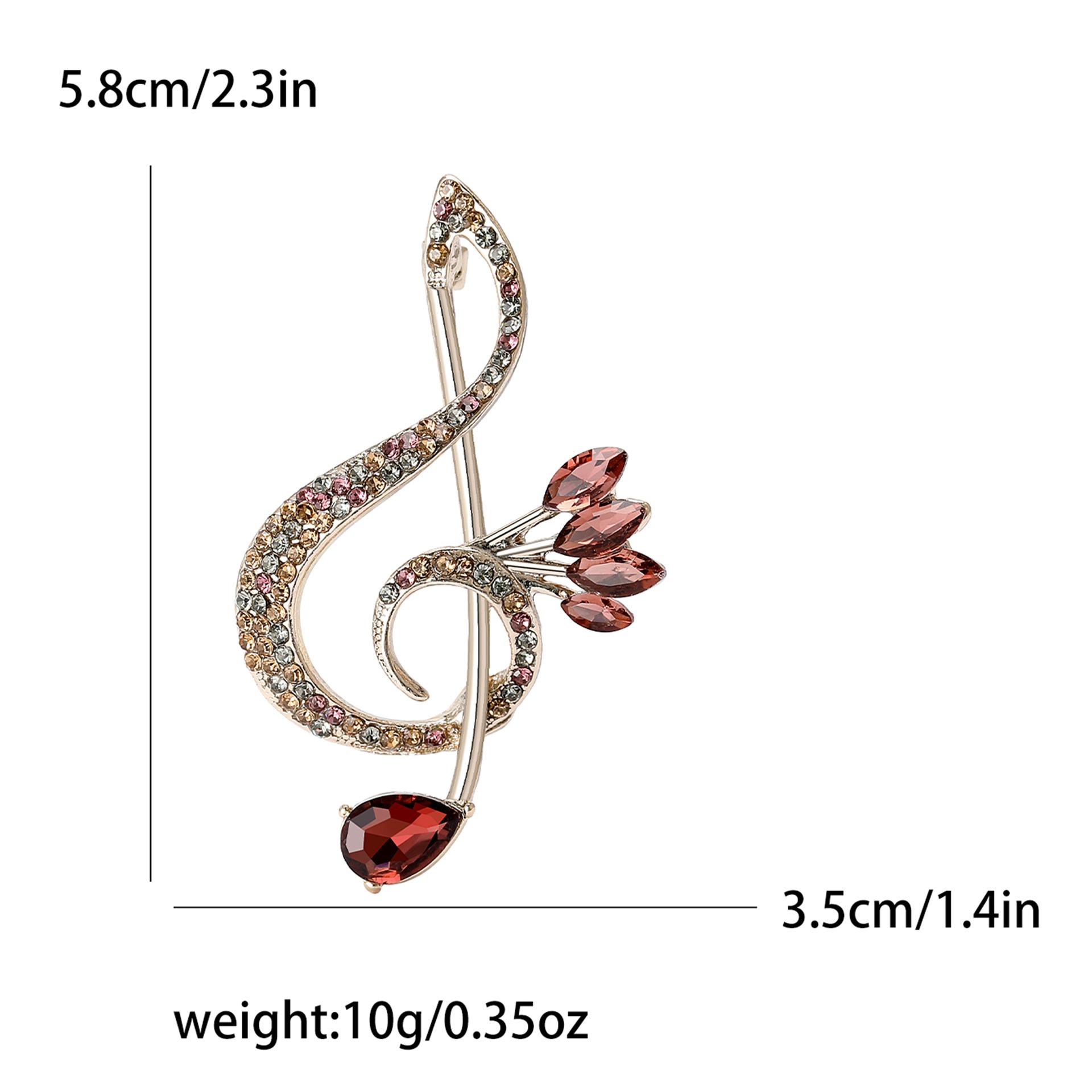 Модная творческая личность Брошь в виде музыкальной ноты, брошь для белого воротничка с тиснением из сплава и бриллиантов
Модная творческая личность Брошь в виде музыкальной ноты, брошь для белого воротничка с тиснением из сплава и бриллиантов