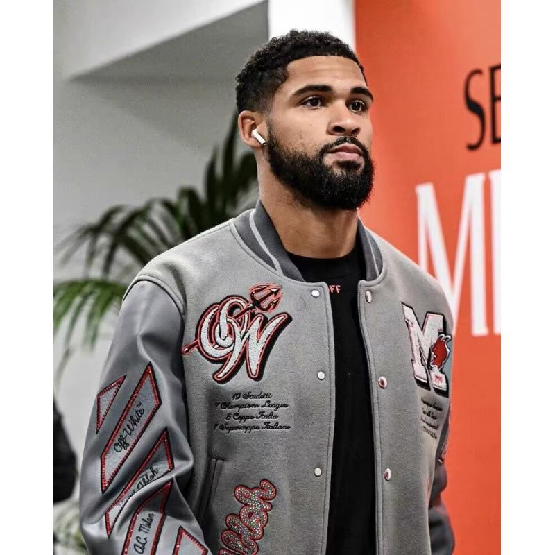 Unisex OW Collaboration National Tide Cartoon Devil Embroidery Baseball Jacket for Spring/Autumn 3XL сірий колір
Unisex OW Collaboration National Tide Cartoon Devil Embroidery Baseball Jacket for Spring/Autumn 3XL сірий колір