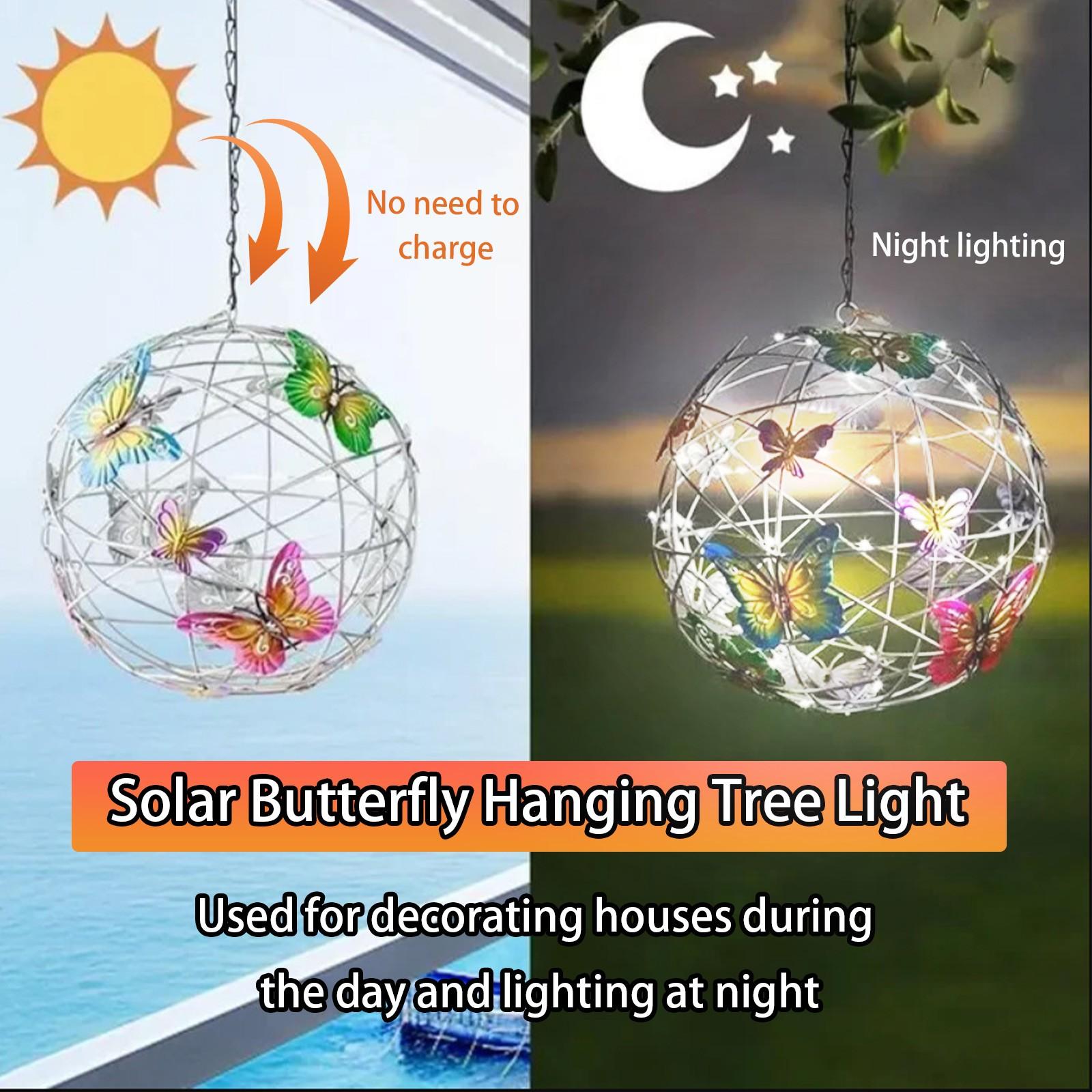 LED Solar Butterfly Hanging Tree Lights, Outdoor Courtyard Garden Decorative Lights, Round Ball Hanging Tree Ball Luminous Butterfly One Size
LED Solar Butterfly Hanging Tree Lights, Outdoor Courtyard Garden Decorative Lights, Round Ball Hanging Tree Ball Luminous Butterfly One Size