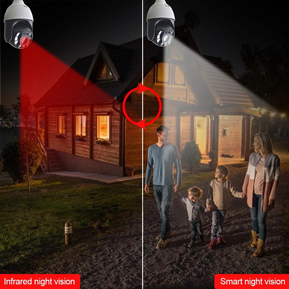 5MP/4MP Dual Lens IP Camera E27 Bulb Outdoor Wifi 4X Zoom 360° Panoramic Security Surveillance PTZ Camera for Tuya Smart APP 4MP NO CARD
5MP/4MP Dual Lens IP Camera E27 Bulb Outdoor Wifi 4X Zoom 360° Panoramic Security Surveillance PTZ Camera for Tuya Smart APP 4MP NO CARD