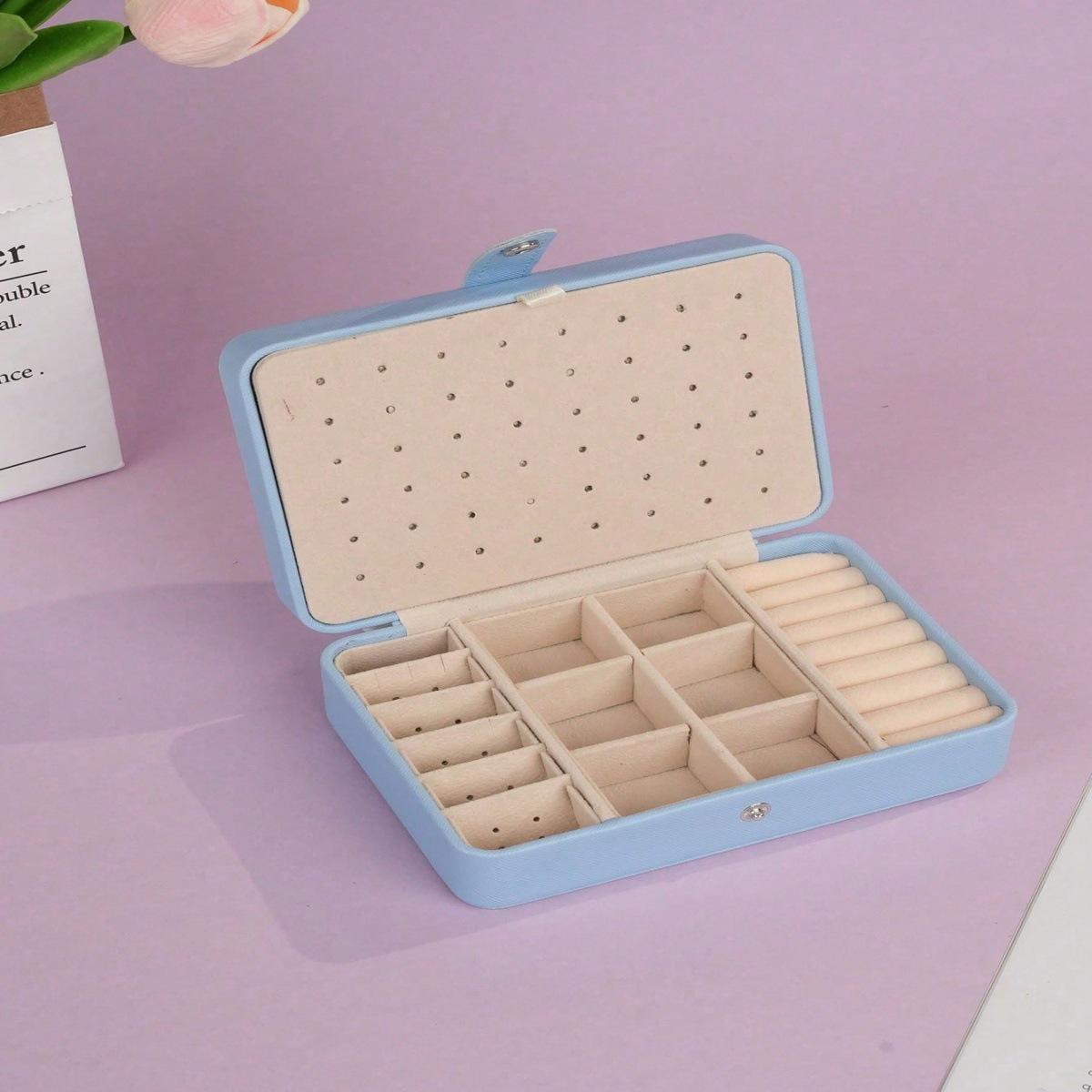 Double Layer Jewelry Box with Button for Rings, Necklaces, Watches, and Earrings 16x11x5.5 cm
Double Layer Jewelry Box with Button for Rings, Necklaces, Watches, and Earrings 16x11x5.5 cm