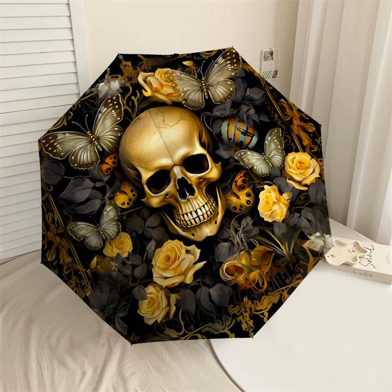 1PC Skull Flowers Umbrella-8-Rib Reinforced, Automatic Open, Lightweight & Durable, Fashion Accessory for Outdoor-D318
1PC Skull Flowers Umbrella-8-Rib Reinforced, Automatic Open, Lightweight & Durable, Fashion Accessory for Outdoor-D318