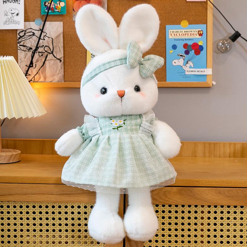 Cute flower dress rabbit plush toy super cute soothing rabbit doll Valentine s Day birthday gift 40cm зелений
Cute flower dress rabbit plush toy super cute soothing rabbit doll Valentine s Day birthday gift 40cm зелений