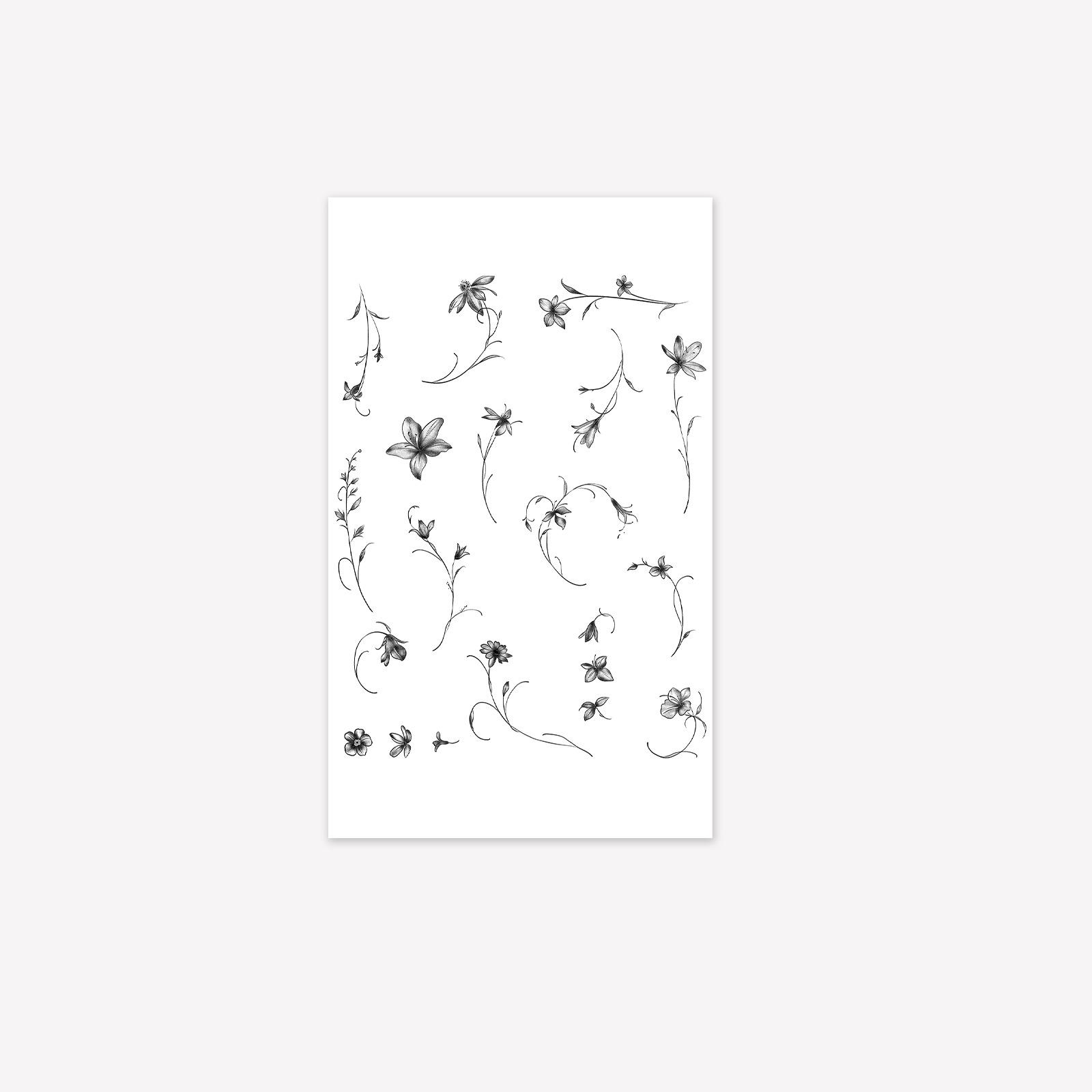 Niche Simple Mini Floral Tattoo Sticker, Cold And Plain Style Exquisite Small Flower Arm Collarbone Waterproof And Long-Lasting Tattoo 11*18CM
Niche Simple Mini Floral Tattoo Sticker, Cold And Plain Style Exquisite Small Flower Arm Collarbone Waterproof And Long-Lasting Tattoo 11*18CM