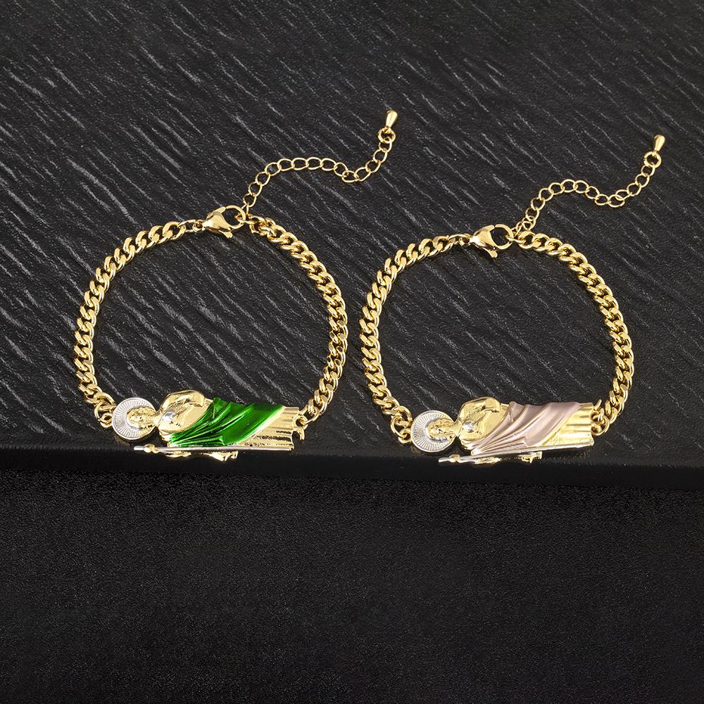 Nidin New Retro Religious Style Charm Bracelets Adjustable S/L Sizes Choice For Women Vintage Chain Bangles Lucky Jewelry Gifts
Nidin New Retro Religious Style Charm Bracelets Adjustable S/L Sizes Choice For Women Vintage Chain Bangles Lucky Jewelry Gifts