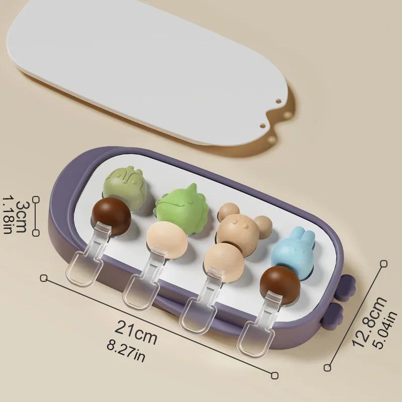 Мультяшное мороженое силиконовая форма для мороженого симпатичная высококачественная самодельная форма для мороженого на палочке самодельная коробка для льда фиолетовый