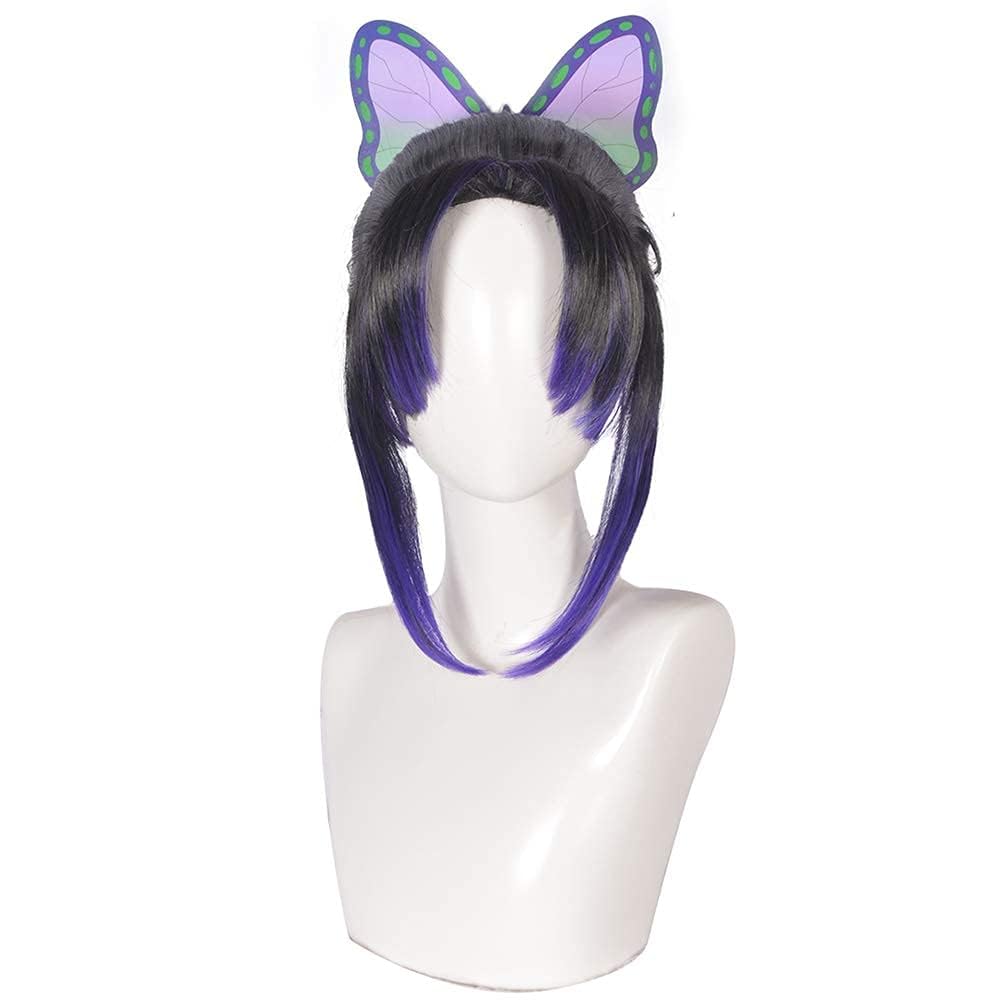 Anime Cosplay Wig Black and Purple Synthetic Hair for Halloween Costume Party with Free Wig Cap + Butterfly Clip, 38cm /14.9inch
Anime Cosplay Wig Black and Purple Synthetic Hair for Halloween Costume Party with Free Wig Cap + Butterfly Clip, 38cm /14.9inch