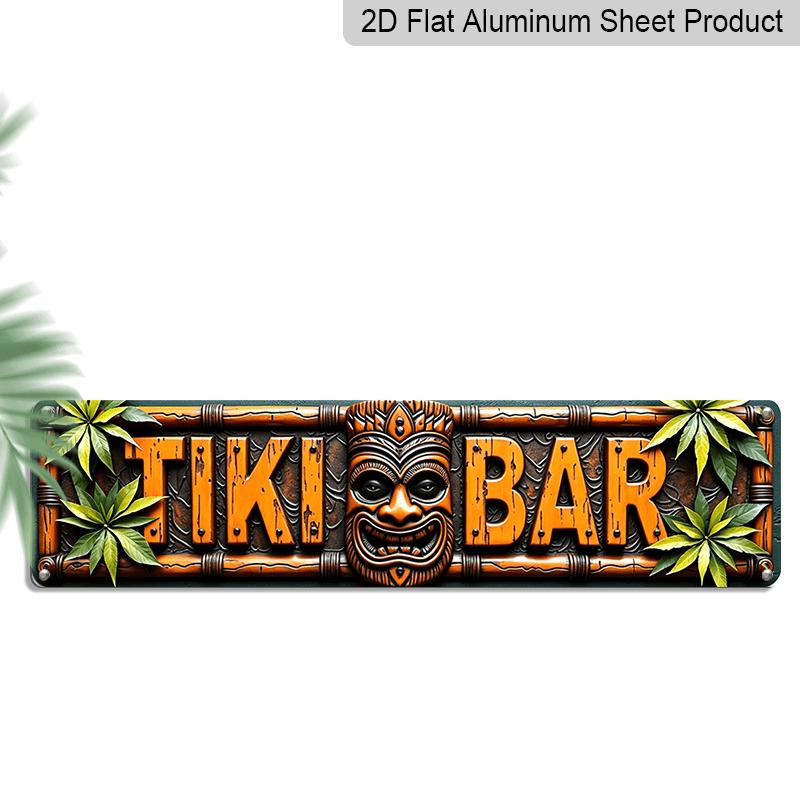 2D Flat -15.7×3.94inch-Dimensional Aluminium Decorative Sign Designed with A Tropical Theme, Incorporating Tiki for Bar Motifs and Leaf Patterns 40cm x 10cm
2D Flat -15.7×3.94inch-Dimensional Aluminium Decorative Sign Designed with A Tropical Theme, Incorporating Tiki for Bar Motifs and Leaf Patterns 40cm x 10cm