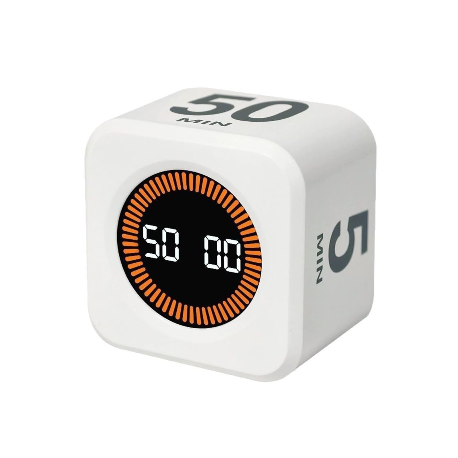 5/10/25/50 Minute Timer with Presets, Visual Cube Design, Gravity Sensor, Silent Mode, Desk Timer for Study, Work, Kitchen, and ADHD (White)
5/10/25/50 Minute Timer with Presets, Visual Cube Design, Gravity Sensor, Silent Mode, Desk Timer for Study, Work, Kitchen, and ADHD (White)