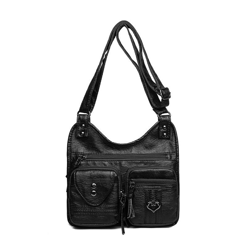 Vintage Crossbody Bag Multi-Zip Shoulder Bag чёрный
Vintage Crossbody Bag Multi-Zip Shoulder Bag чёрный