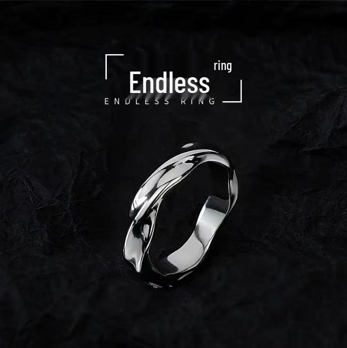 Moebius Ring Men s Sterling Silver Trendy Fashion Ring - High-End Style and Personality Gift for Boys. Adjustable
Moebius Ring Men s Sterling Silver Trendy Fashion Ring - High-End Style and Personality Gift for Boys. Adjustable