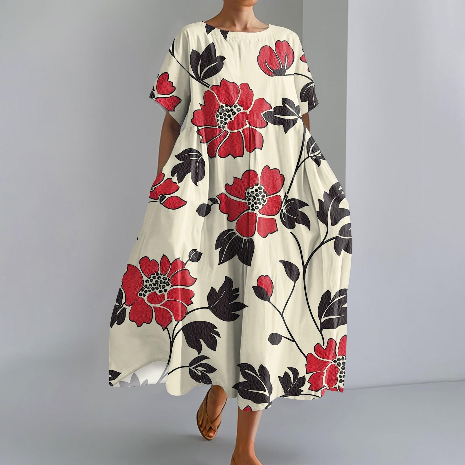 Женское модное свободное платье с большим карманом и круглым вырезом с градиентным принтом и короткими рукавами XXXL красный
Женское модное свободное платье с большим карманом и круглым вырезом с градиентным принтом и короткими рукавами XXXL красный