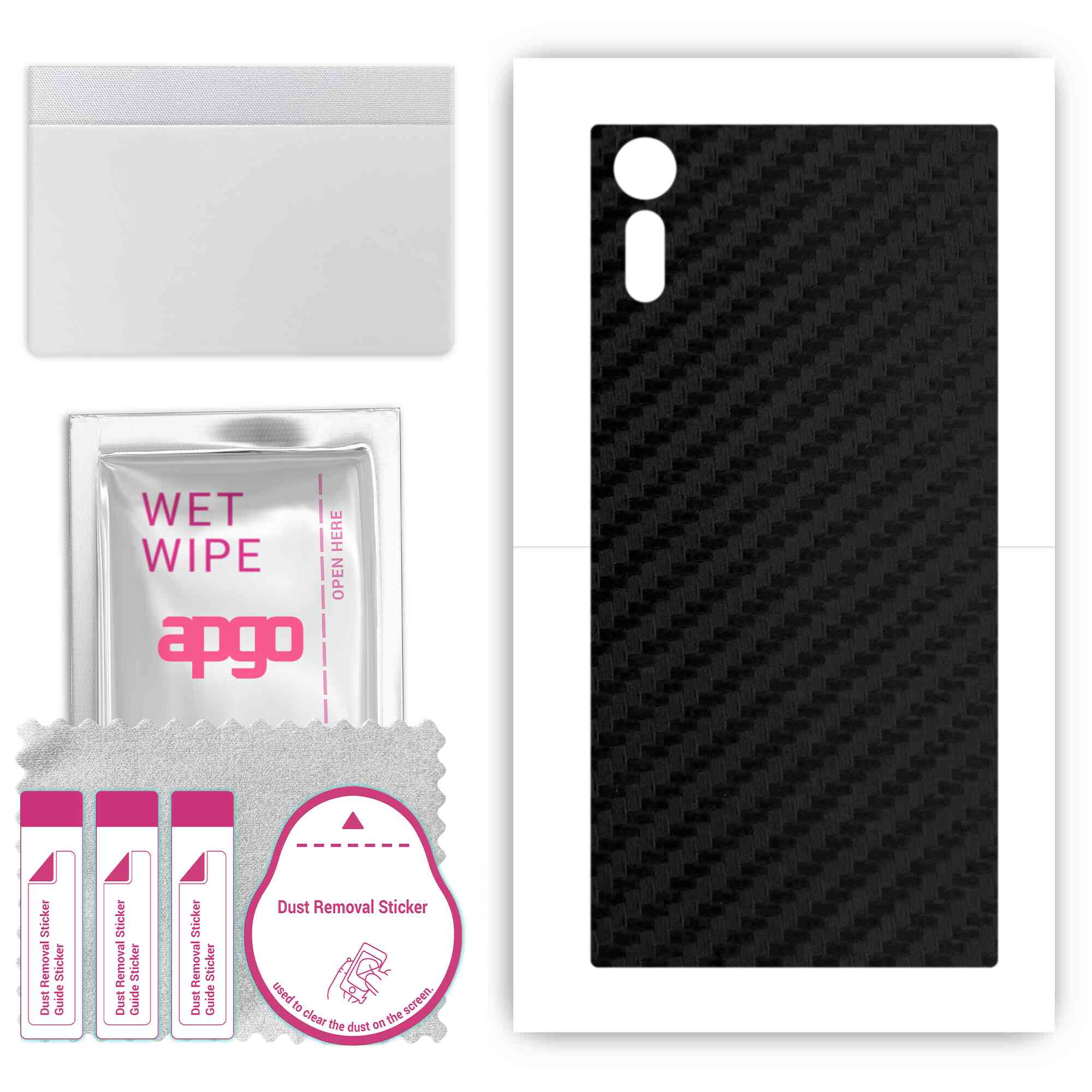 apgo Protective Skin Sticker for the back compatible with Sony Xperia XZ, Wrap Film, Foil, Vinyl - Pattern Carbon Black
apgo Protective Skin Sticker for the back compatible with Sony Xperia XZ, Wrap Film, Foil, Vinyl - Pattern Carbon Black