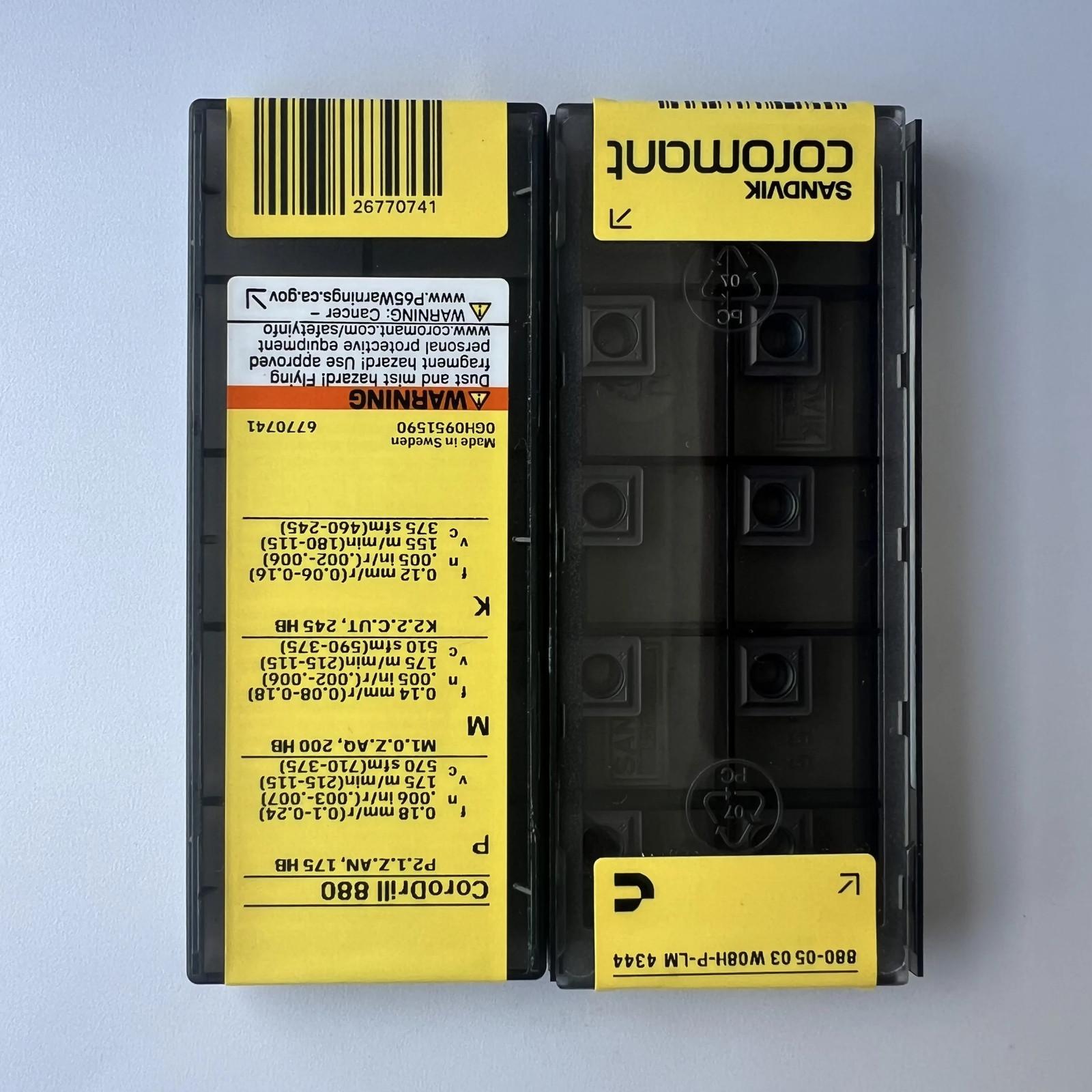 SANDVIK / 880-0503W08H-P-LM 4344 / Industrial indexable Carbide Inserts 10 Pcs
SANDVIK / 880-0503W08H-P-LM 4344 / Industrial indexable Carbide Inserts 10 Pcs