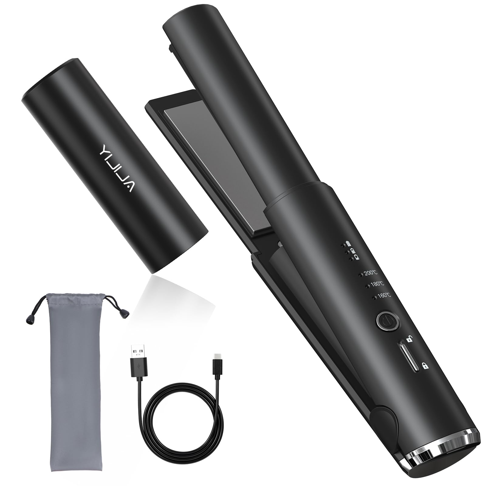 Cordless Rechargeable Mini Hair Straightener with Three Temperature Compact and Lightweight Includes Suitable for All Hair Perfect for Settings,
Cordless Rechargeable Mini Hair Straightener with Three Temperature Compact and Lightweight Includes Suitable for All Hair Perfect for Settings,