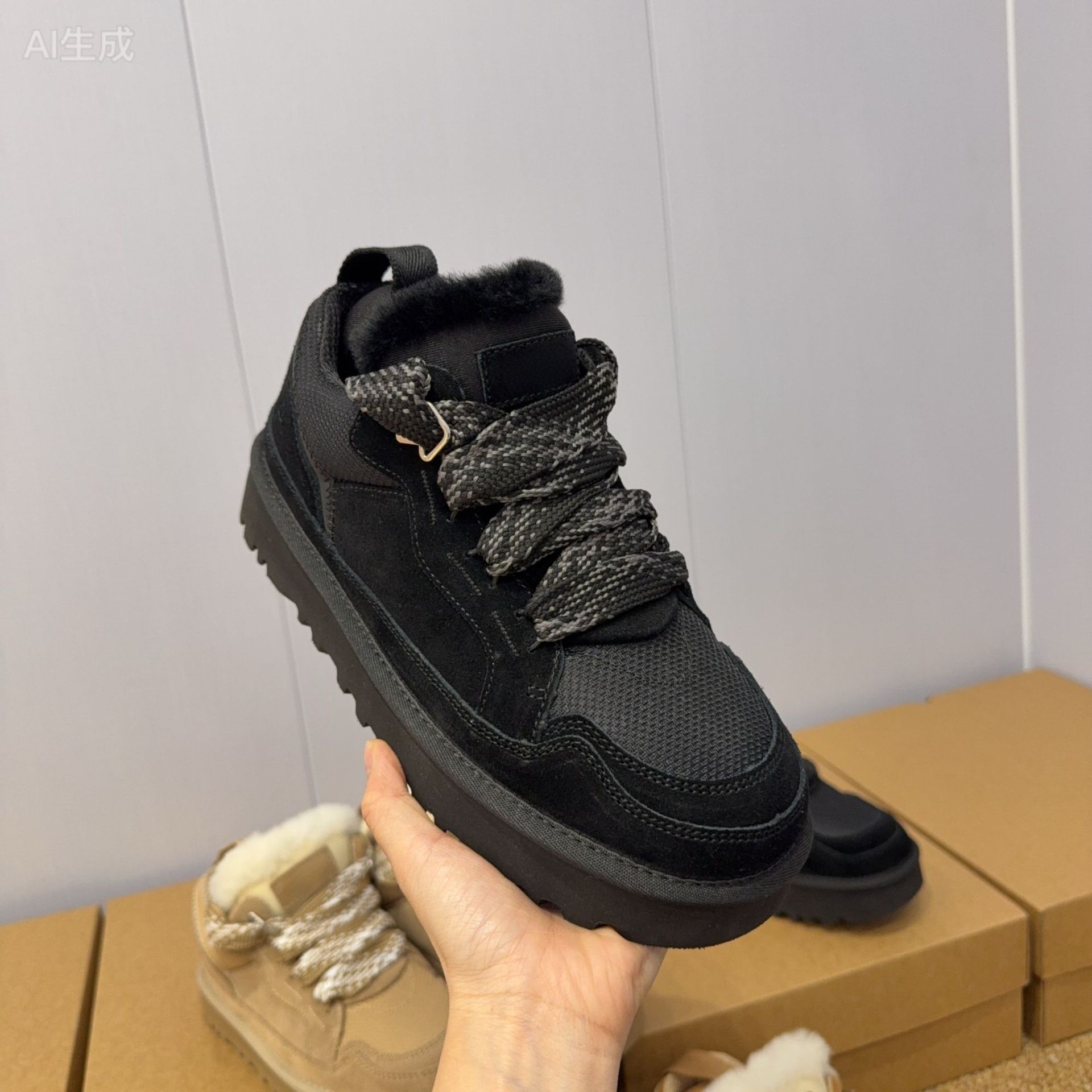 Sampo mel new thick-soled wool snow boots lowmel casual snow boots casual lace-up snow boots 41 чорний
Sampo mel new thick-soled wool snow boots lowmel casual snow boots casual lace-up snow boots 41 чорний