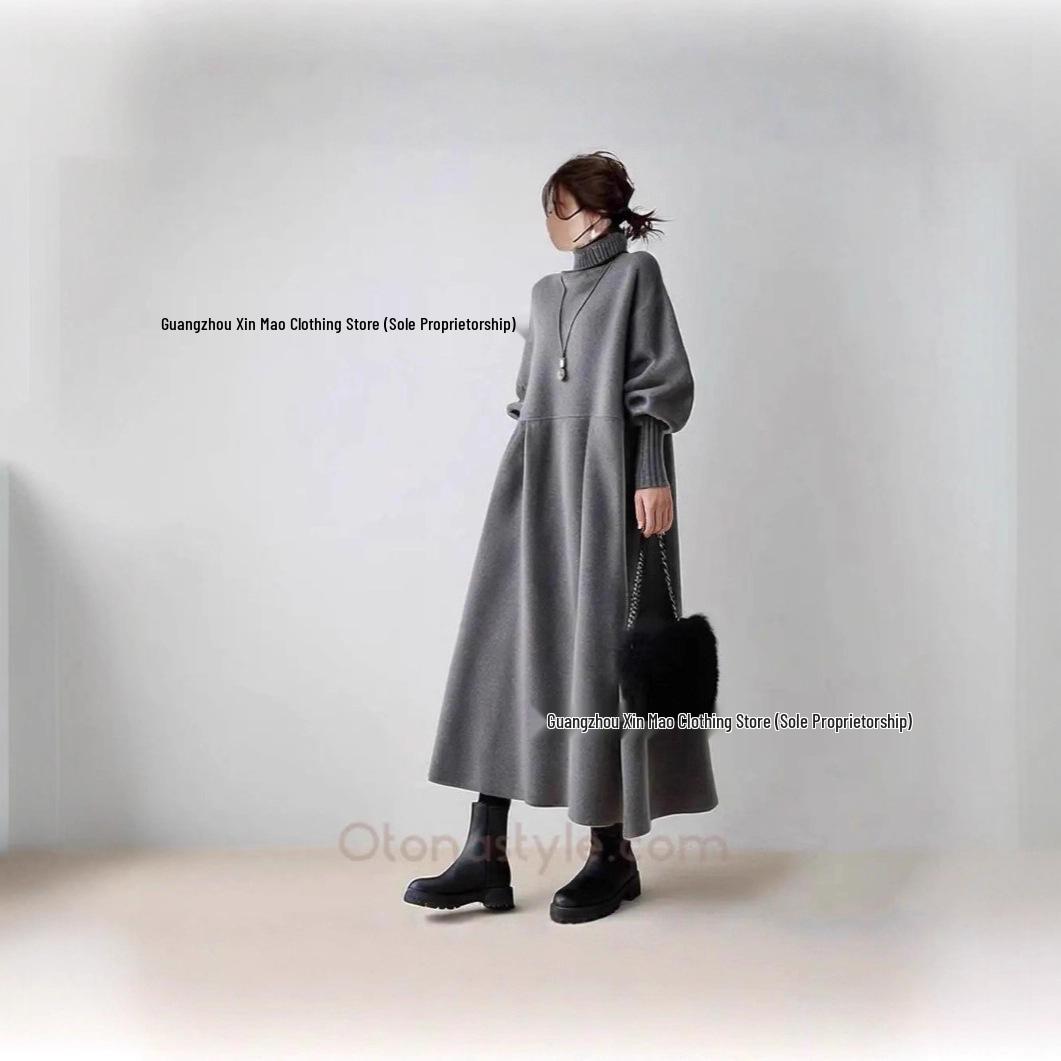 Japanese Style Knitted High Neck Woolen Dress - Autumn/Winter 2025 Mid-Length Long Sleeve Patchwork Collection Small темно-серого
Japanese Style Knitted High Neck Woolen Dress - Autumn/Winter 2025 Mid-Length Long Sleeve Patchwork Collection Small темно-серого